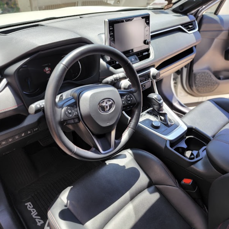 Clean Toyota RAV4 interior after a full detail